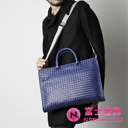 ボッテガヴェネタ/BOTTEGA VENETA/ レザーブリーフケース(２ＷＡＹ仕様) /ネイビー248395 vq131 4223